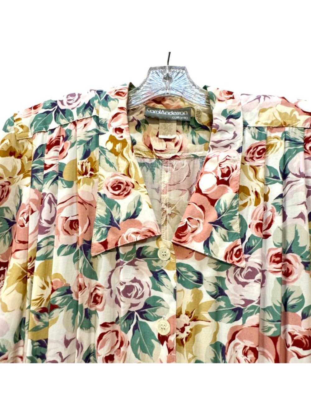 Vintage Garden Cottagecore Maxi Dress Size 10 Carol Anderson 1980s Floral Party - Picture 4 of 13